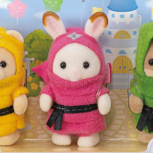 Calico Critters Baby NINJA Limited Edition 35th Anniversary Sylvania Set of 3 - Picture 7 of 8